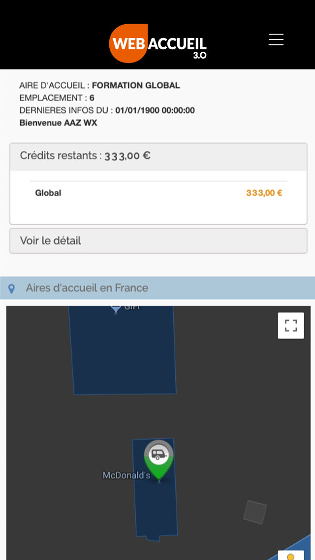 Webaccueil espace voyageurs